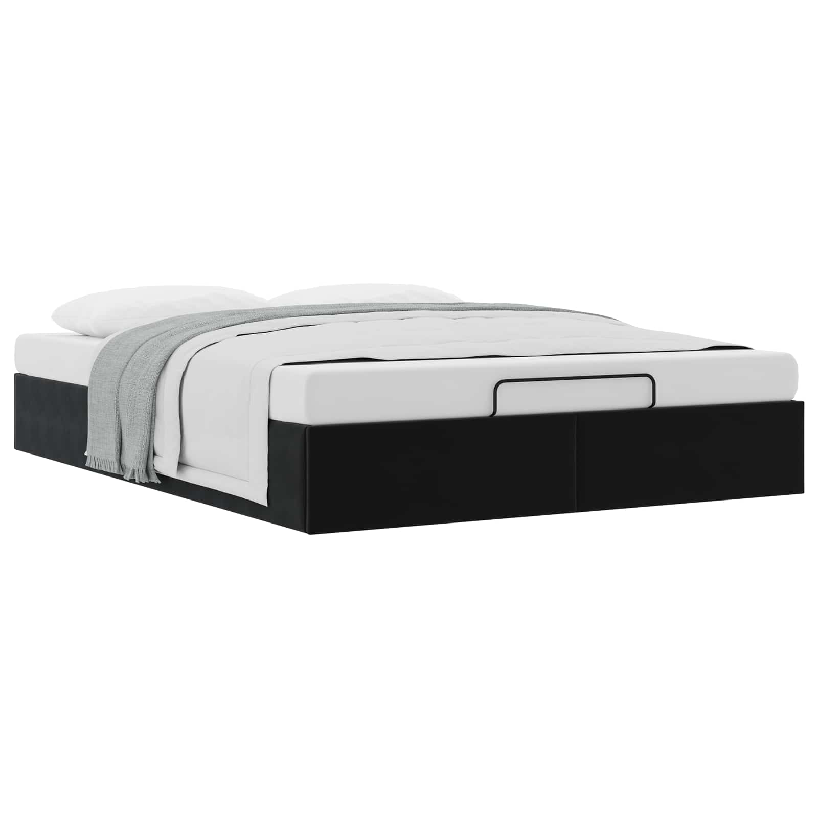 Letto ottomano Nero 153 x 203 cm Velluto | homemem39