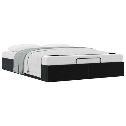 Letto ottomano Nero 153 x 203 cm Velluto | homemem39