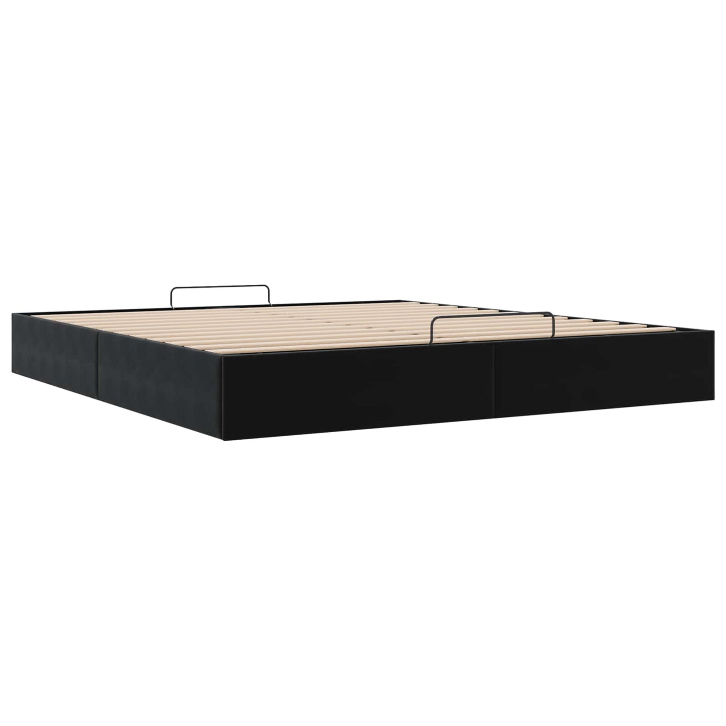Letto ottomano Nero King size Velluto | homemem39