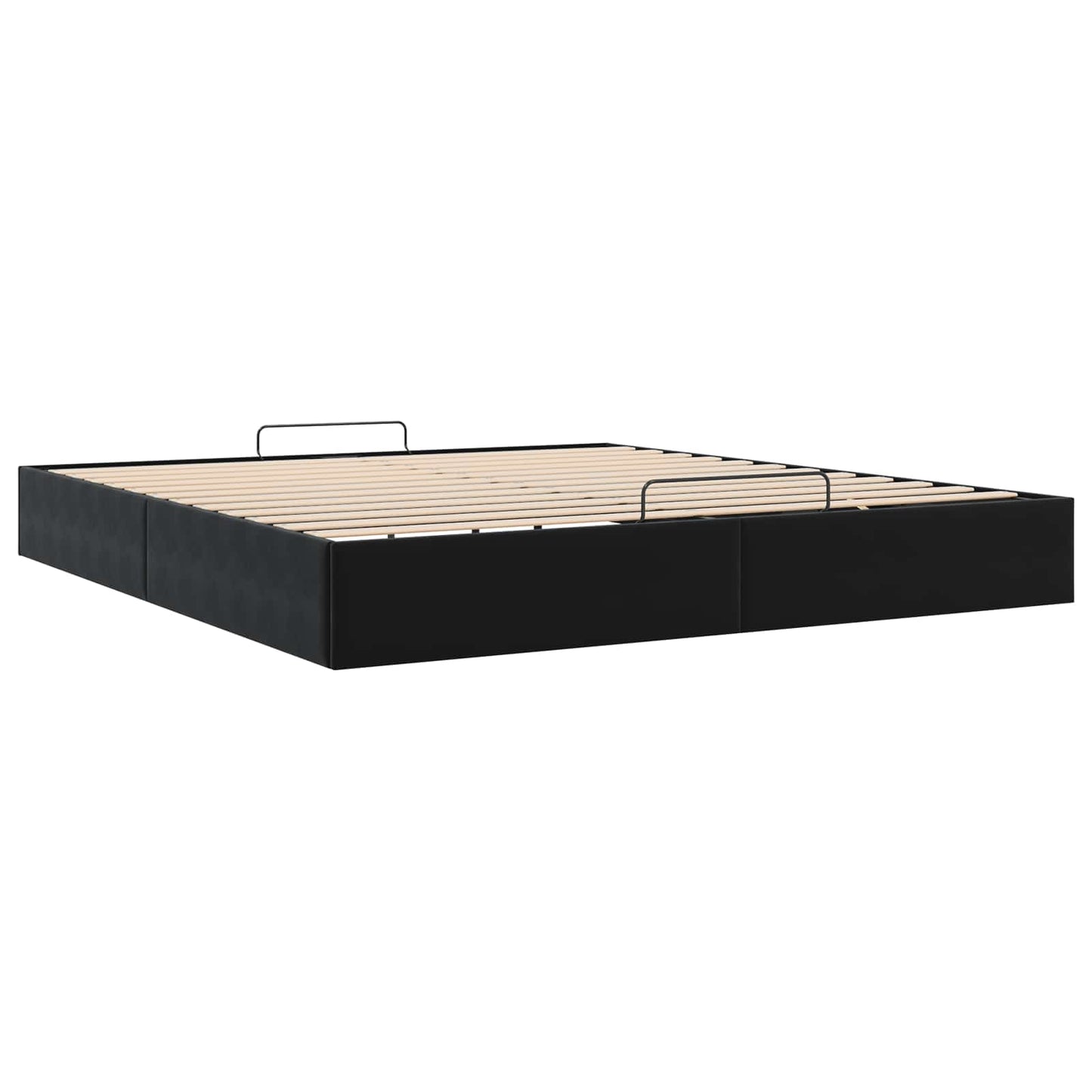 Letto ottomano Nero King size Velluto | homemem39