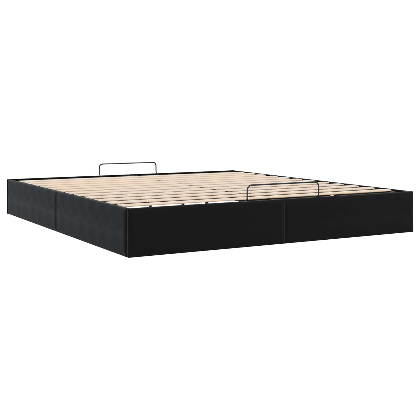 Letto ottomano Nero King size Velluto | homemem39