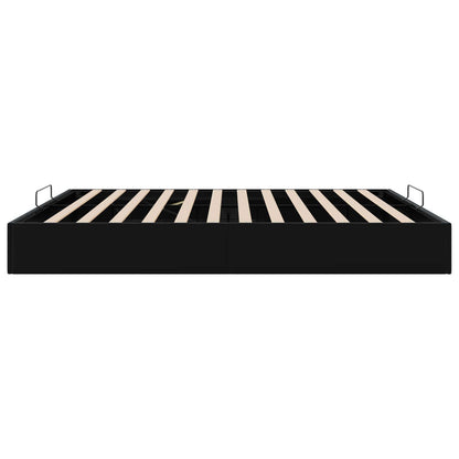 Letto ottomano Nero King size Velluto | homemem39