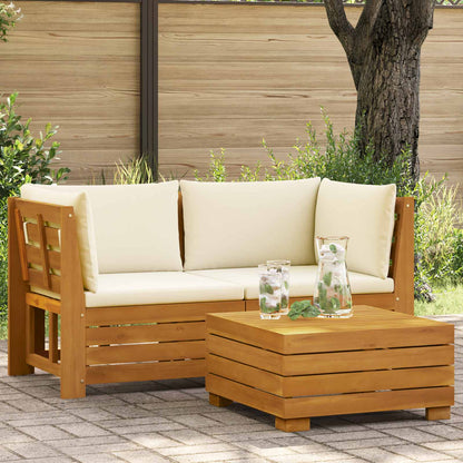 Set Lounge da Giardino 2 Pezzo Marrone Legno di Acacia Massello