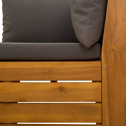 Set Lounge da Giardino 2 Pezzo Marrone Legno di Acacia Massello | homemem39