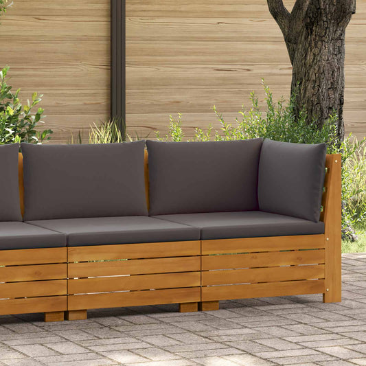 Set Lounge da Giardino 2 Pezzo Marrone Legno di Acacia Massello