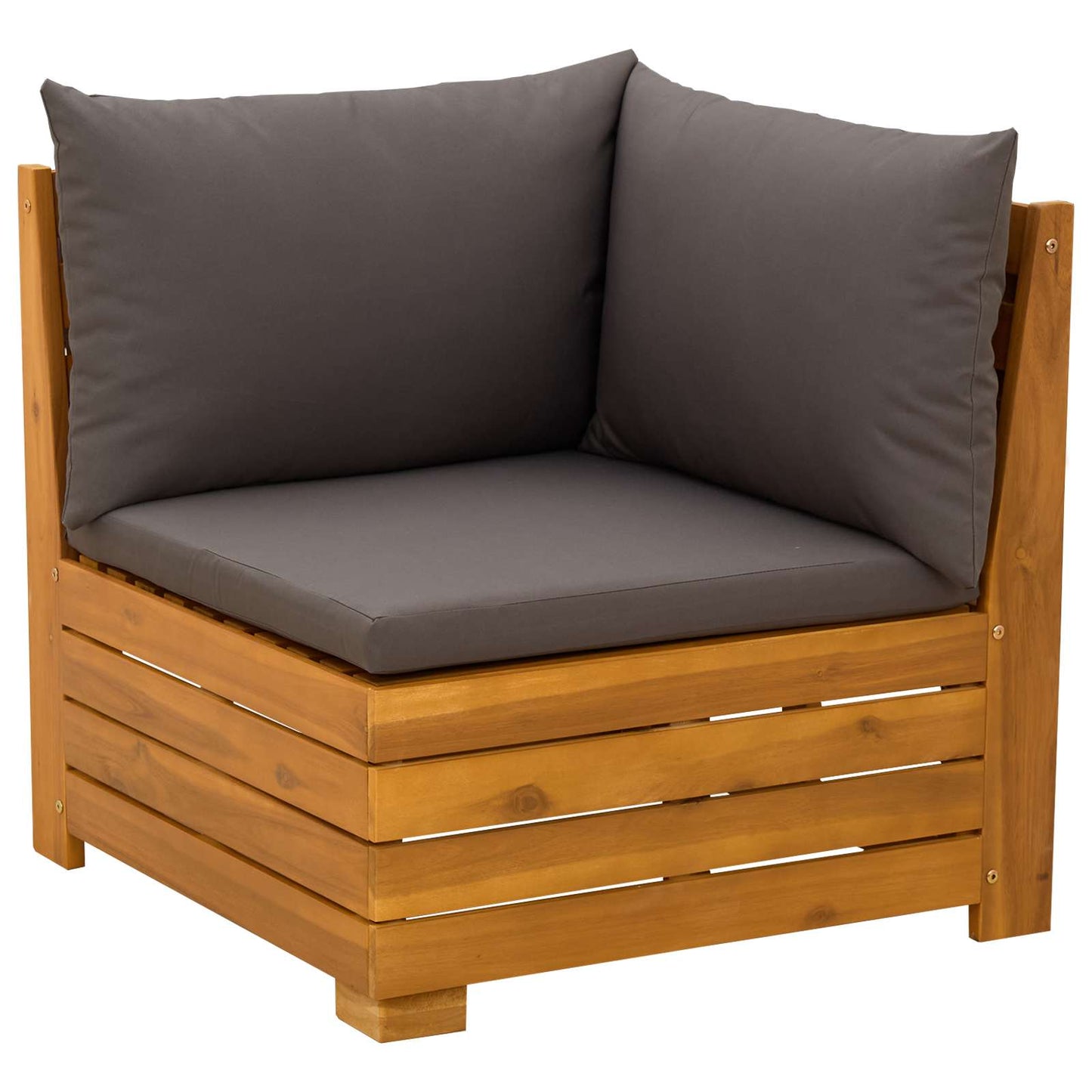Set Lounge da Giardino 2 Pezzo Marrone Legno di Acacia Massello | homemem39