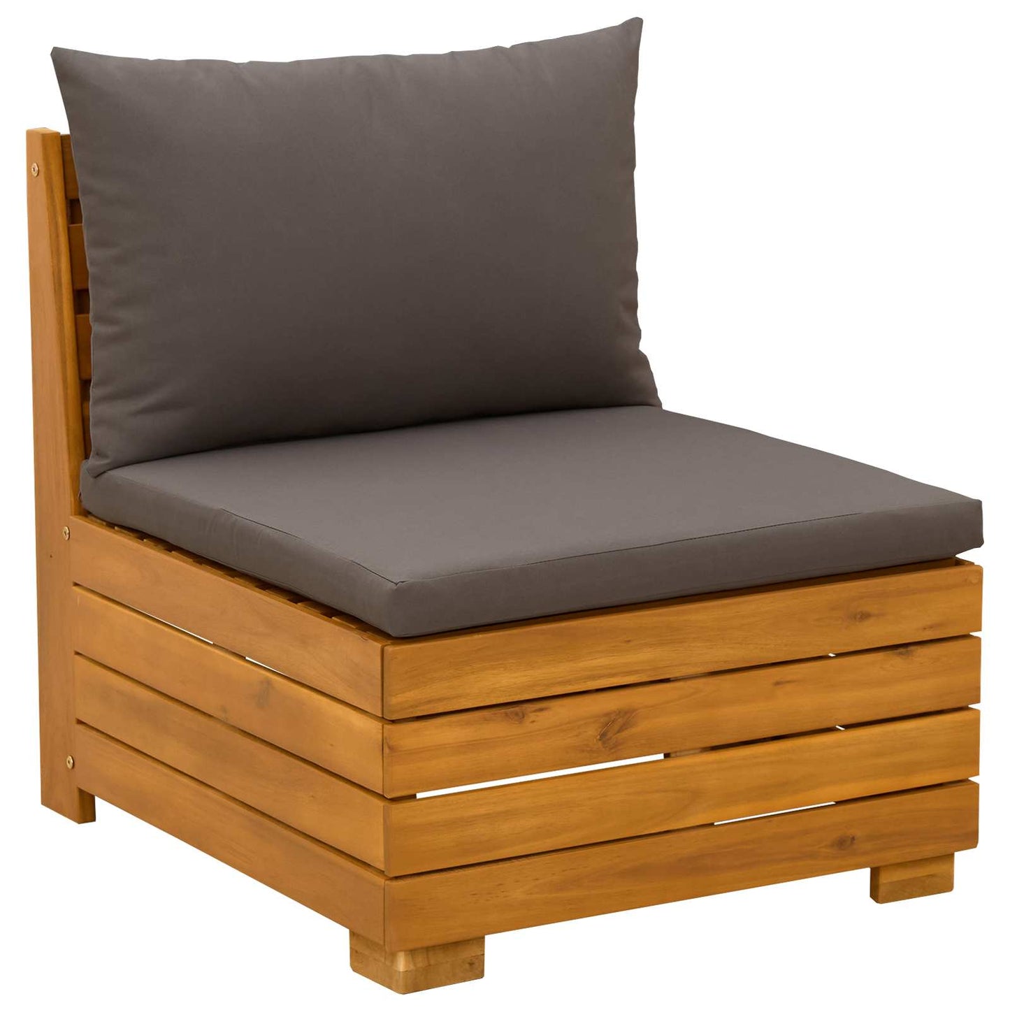 Set Lounge da Giardino 2 Pezzo Marrone Legno di Acacia Massello | homemem39