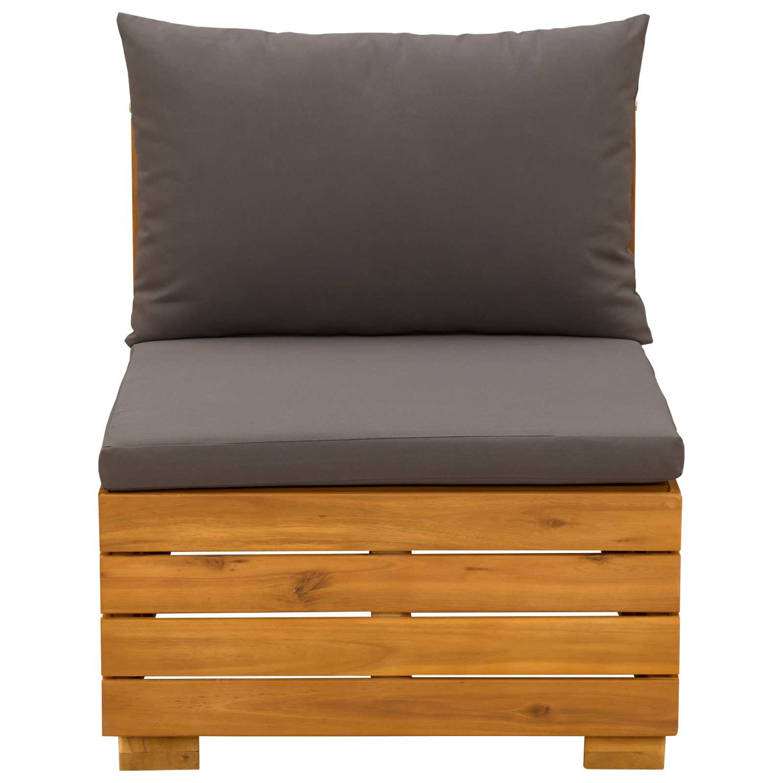 Set Lounge da Giardino 2 Pezzo Marrone Legno di Acacia Massello | homemem39