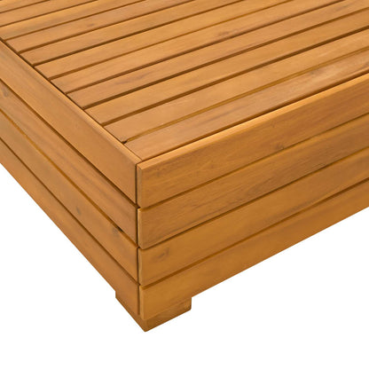 2 Pezzo Set Lounge da Giardino Legno di Acacia Massello Marrone | homemem39