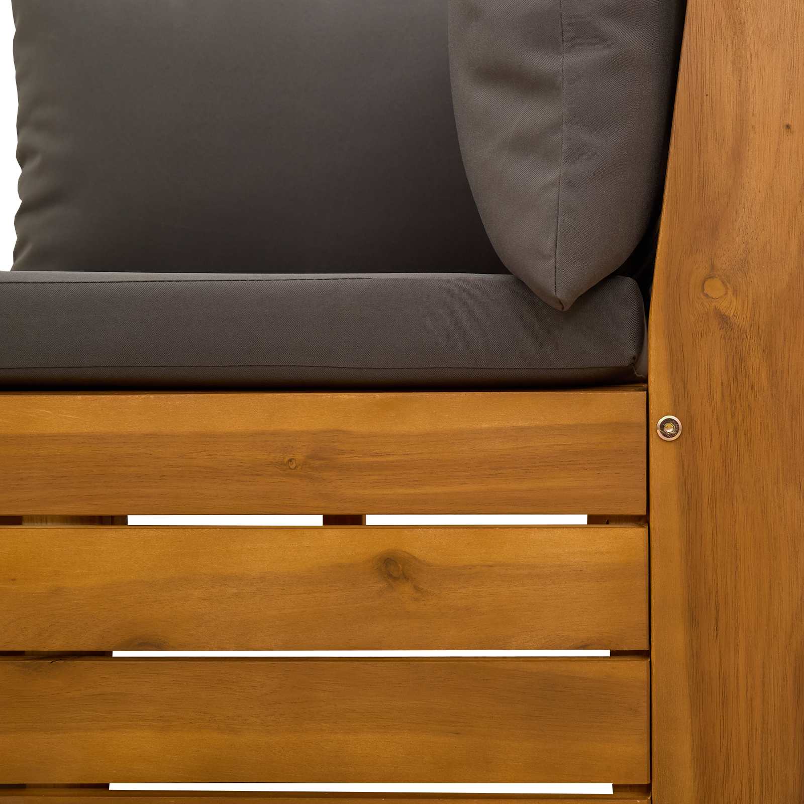 2 Pezzo Set Lounge da Giardino Legno di Acacia Massello Marrone | homemem39