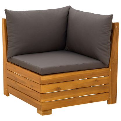 2 Pezzo Set Lounge da Giardino Legno di Acacia Massello Marrone | homemem39