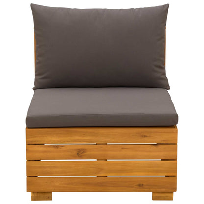 Set Lounge da Giardino 2 Pezzo Marrone Legno di Acacia Massello