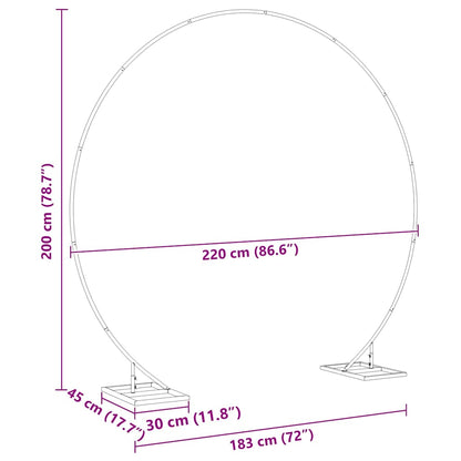 Arco Nuziale Oro 220 x 45 x 200 cm Acciaio | homemem39
