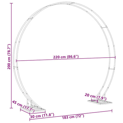 Arco Nuziale Bianco 220 x 45 x 200 cm Acciaio | homemem39