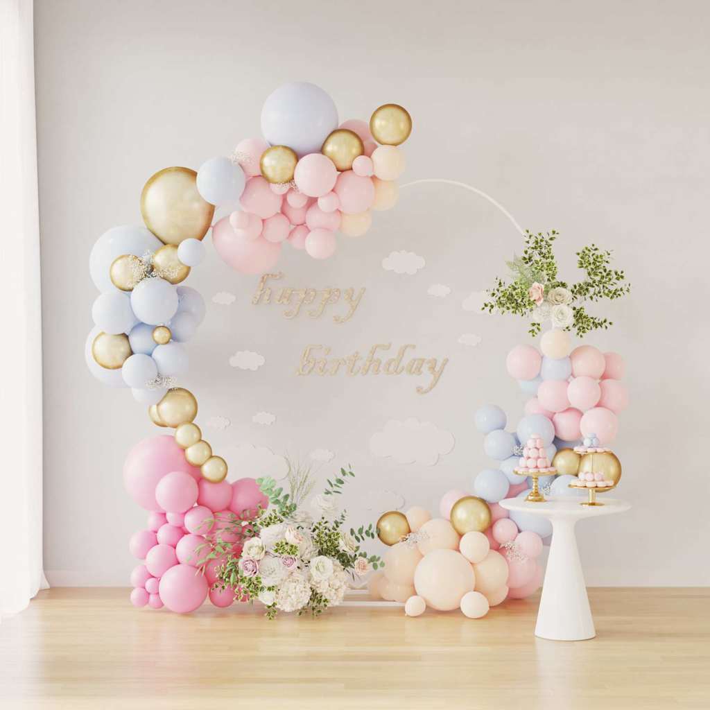 Arco Nuziale Bianco 195 x 35 x 211 cm Acciaio | homemem39
