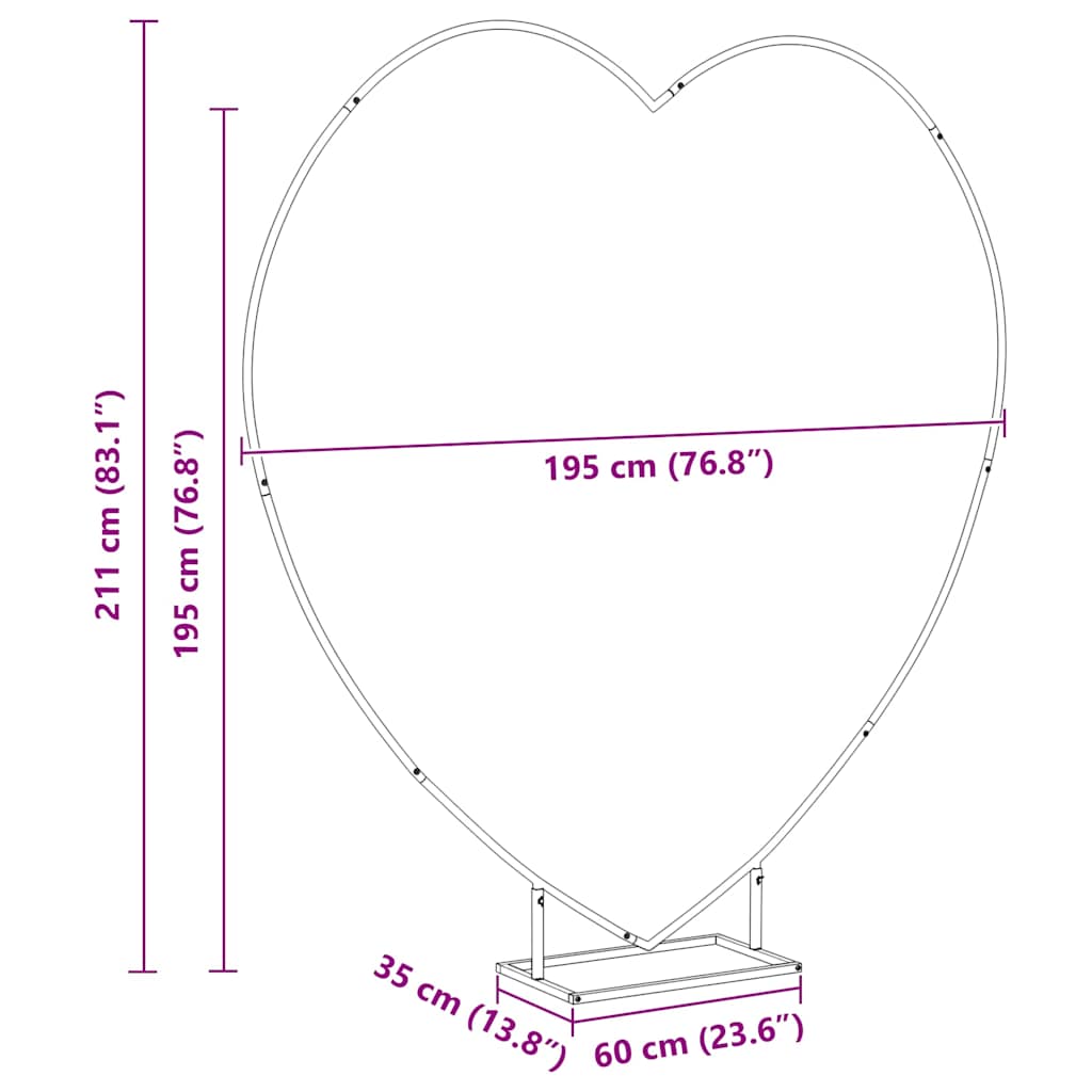 Arco Nuziale Oro 195 x 35 x 211 cm Acciaio | homemem39