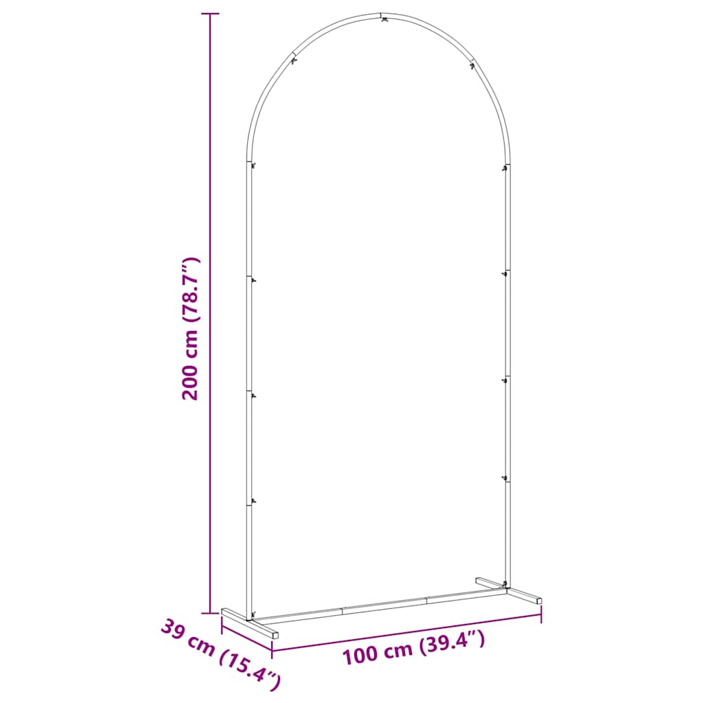 Arco Nuziale Oro 100 x 39 x 200 cm Acciaio | homemem39