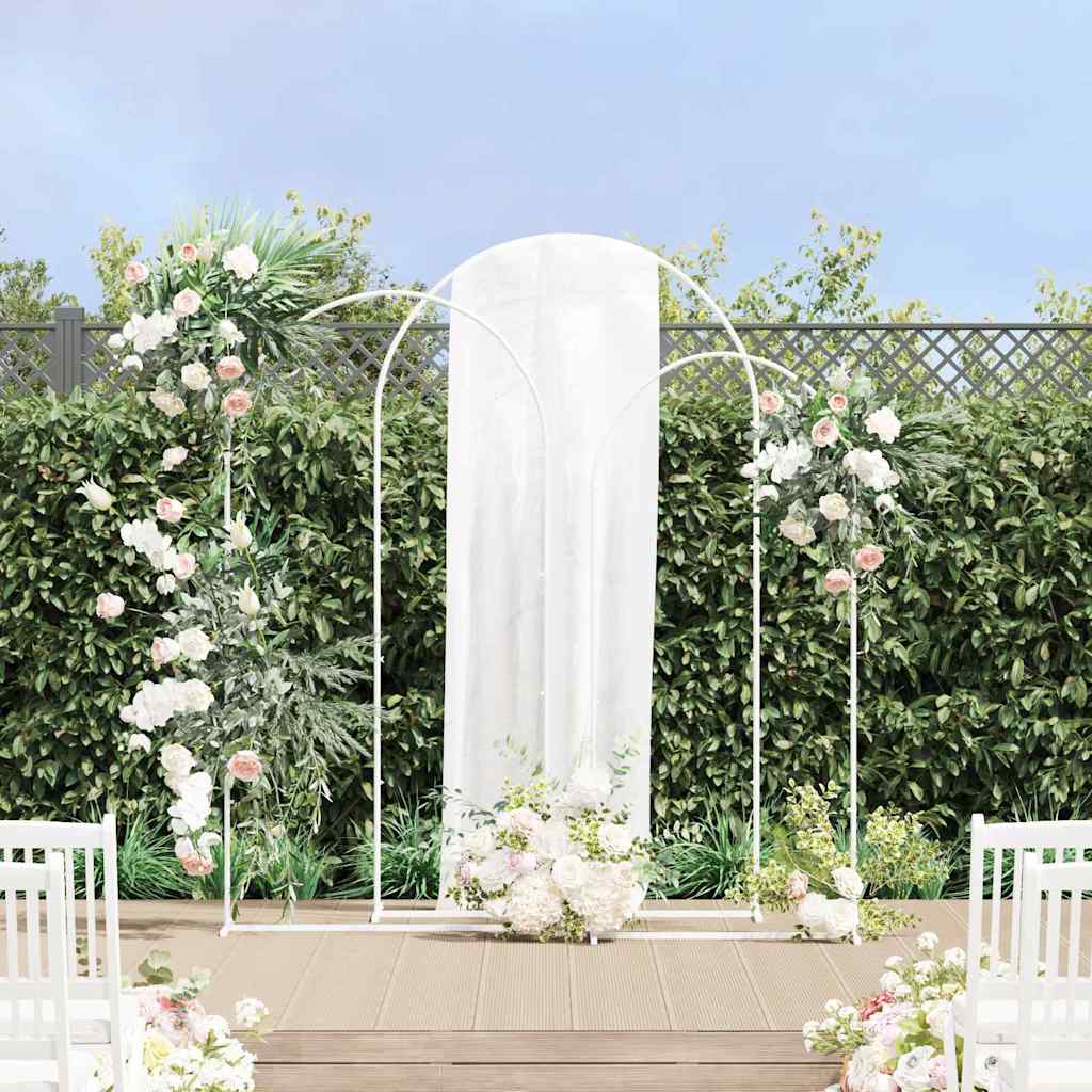 Arco Nuziale 3 pcs Bianco Acciaio | homemem39