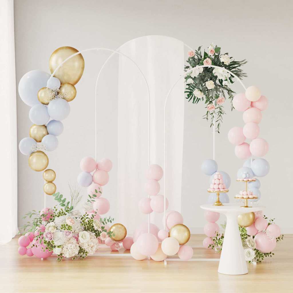 Arco Nuziale 3 pcs Bianco Acciaio | homemem39