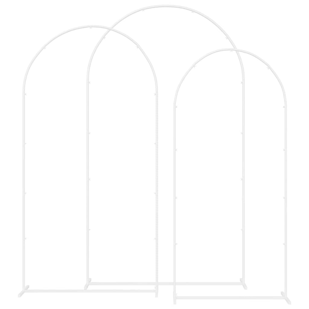 Arco Nuziale 3 pcs Bianco Acciaio | homemem39