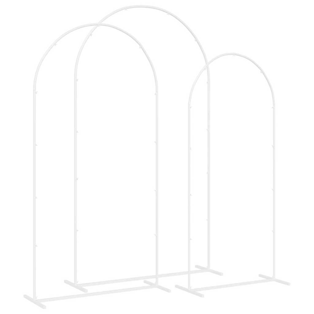 Arco Nuziale 3 pcs Bianco Acciaio | homemem39