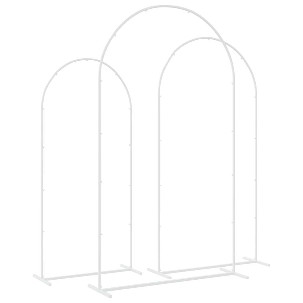 Arco Nuziale 3 pcs Bianco Acciaio | homemem39