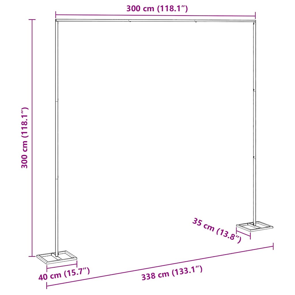 Arco Nuziale Oro 338 x 35 x 300 cm Acciaio | homemem39