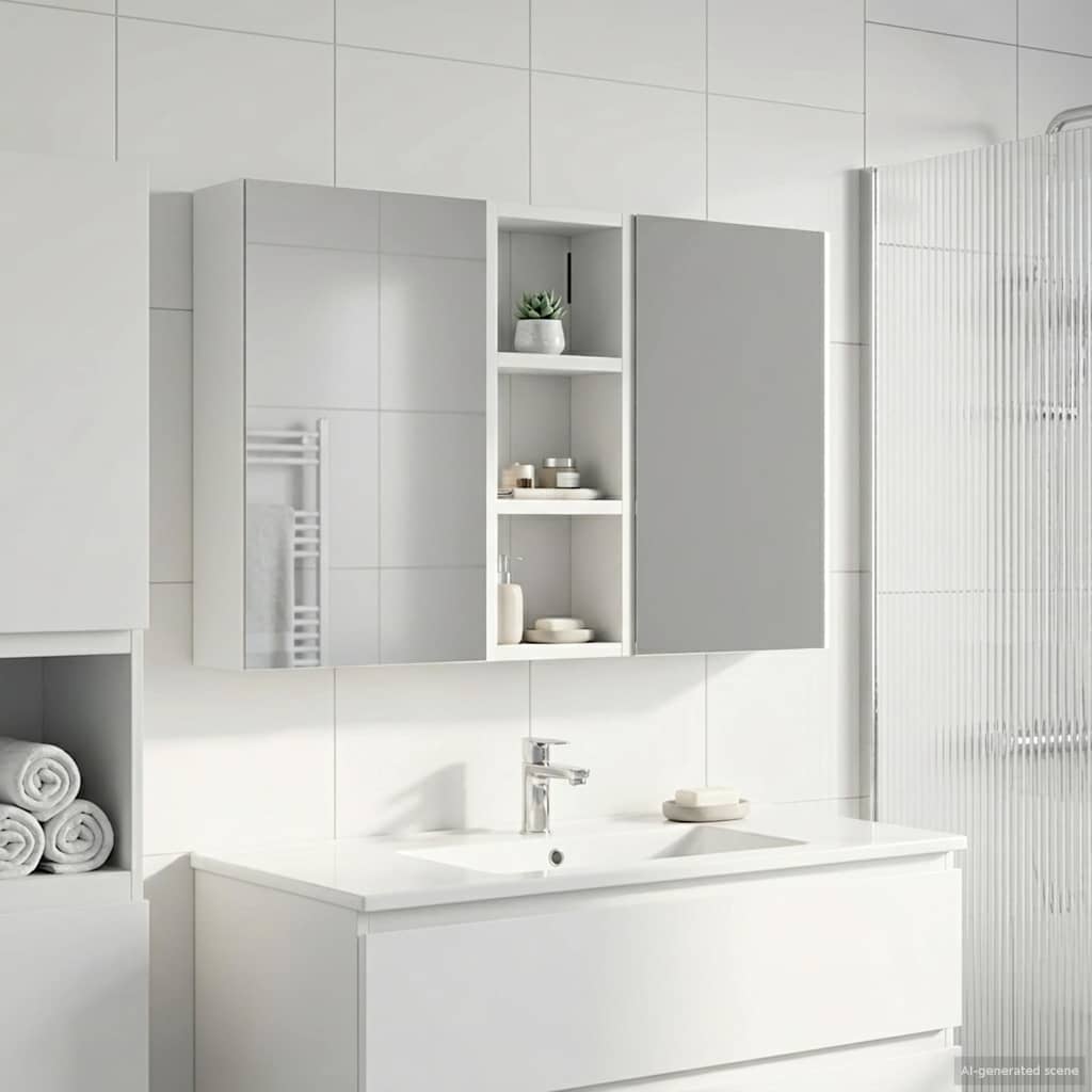Set di Armadi da Bagno con lo scaffale 3 pcs 80 x 10,5 x 50 cm | homemem39