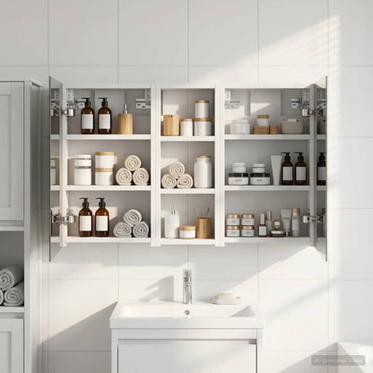 Set di Armadi da Bagno con lo scaffale 3 pcs 80 x 10,5 x 50 cm | homemem39