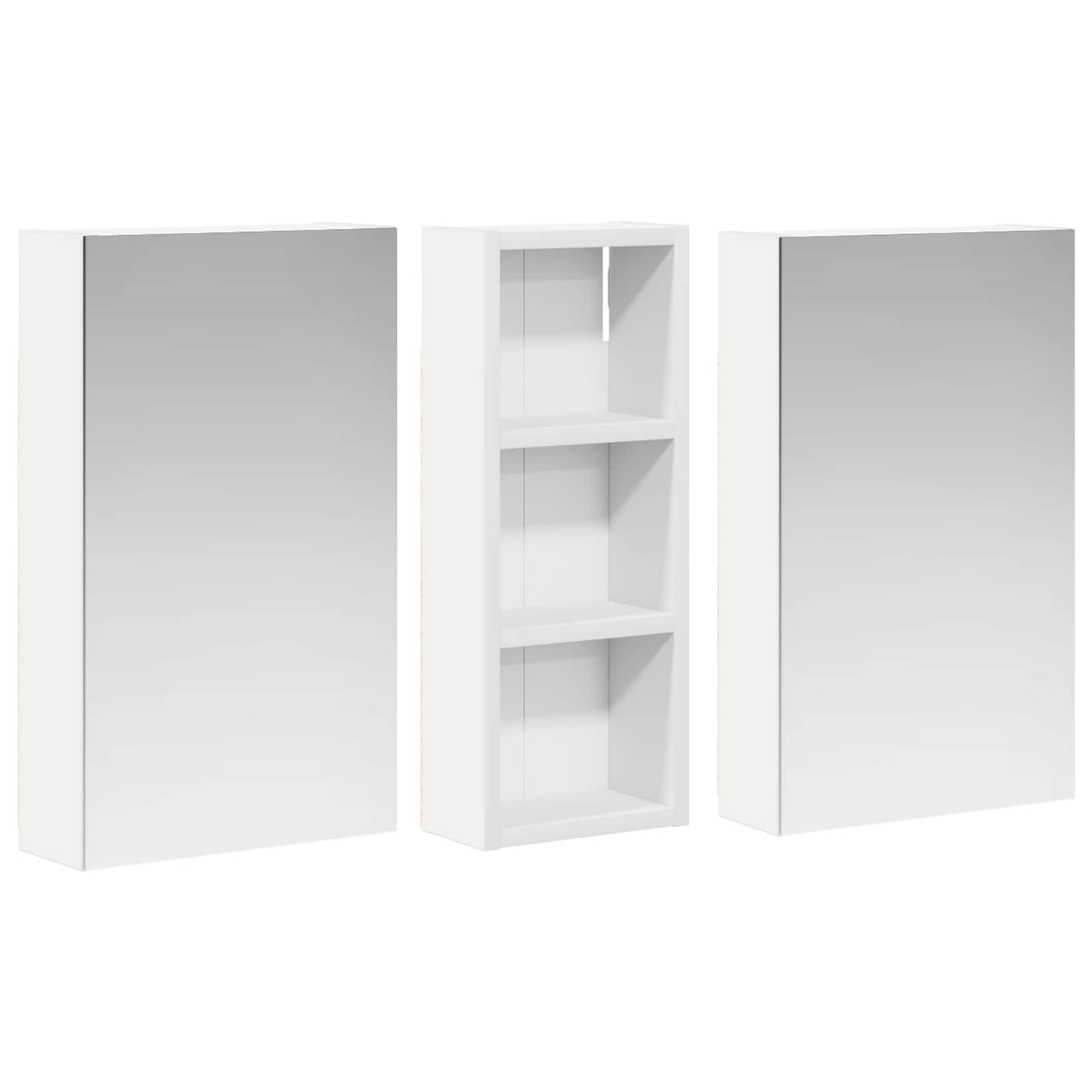 Set di Armadi da Bagno con lo scaffale 3 pcs 80 x 10,5 x 50 cm | homemem39