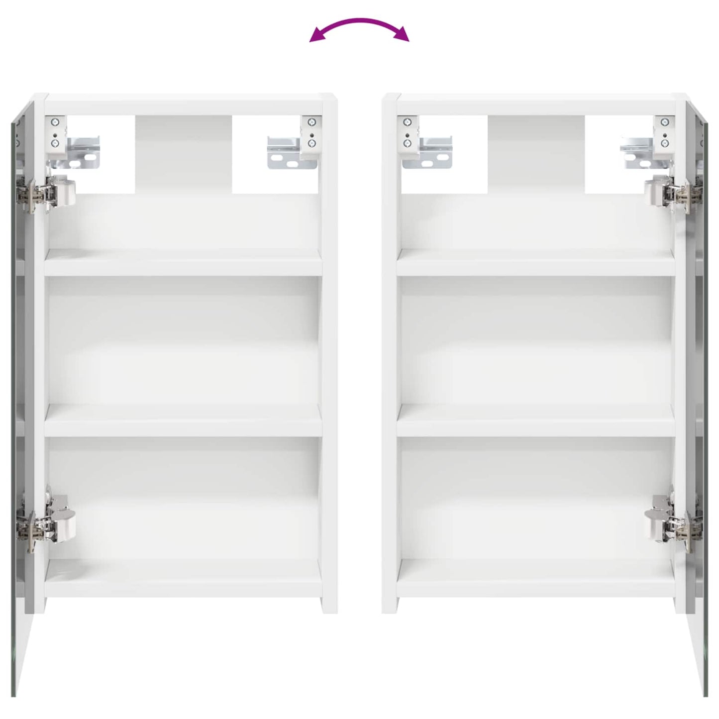 Set di Armadi da Bagno con lo scaffale 3 pcs 80 x 10,5 x 50 cm