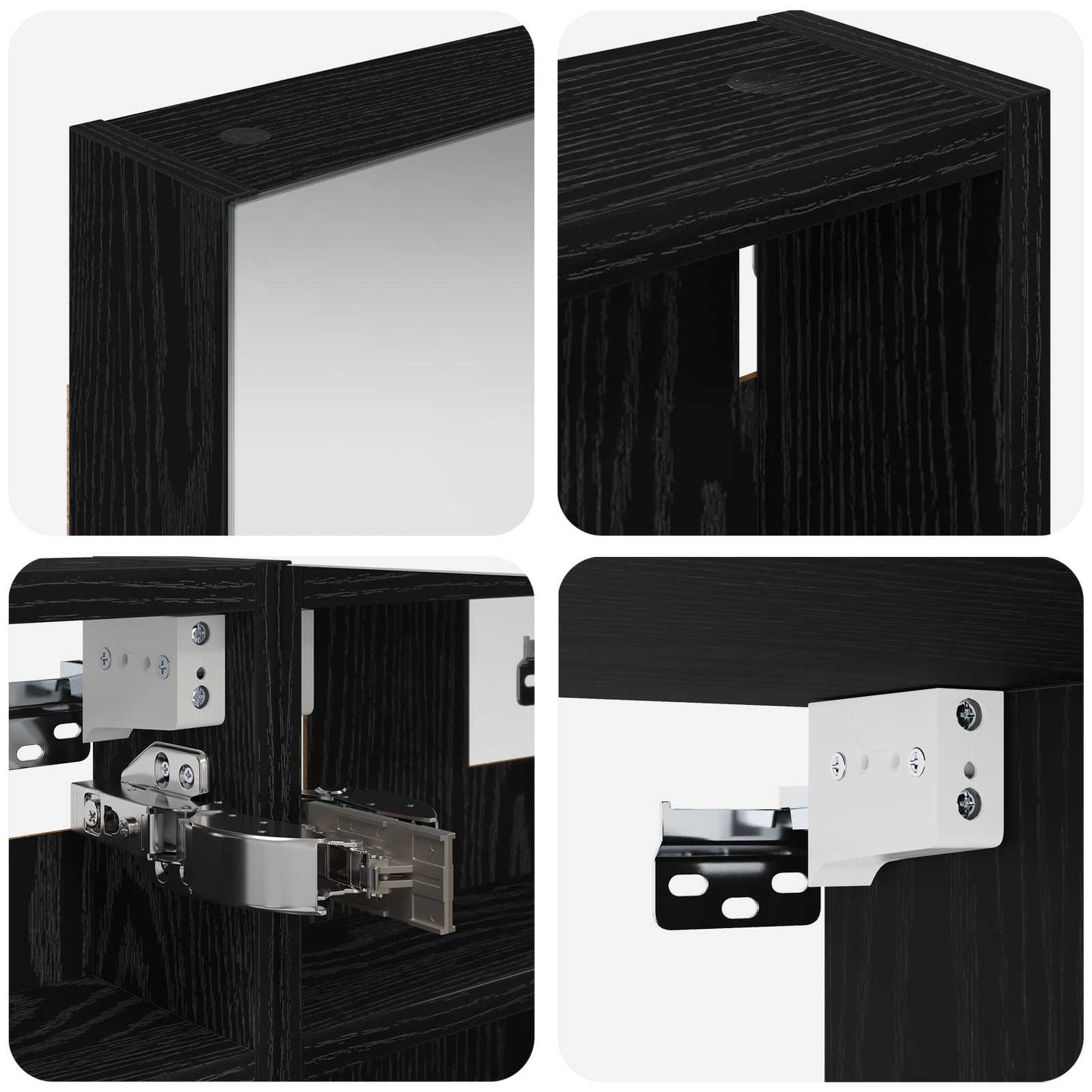 Set di Armadi da Bagno con lo scaffale 3 pcs 80 x 10,5 x 50 cm | homemem39