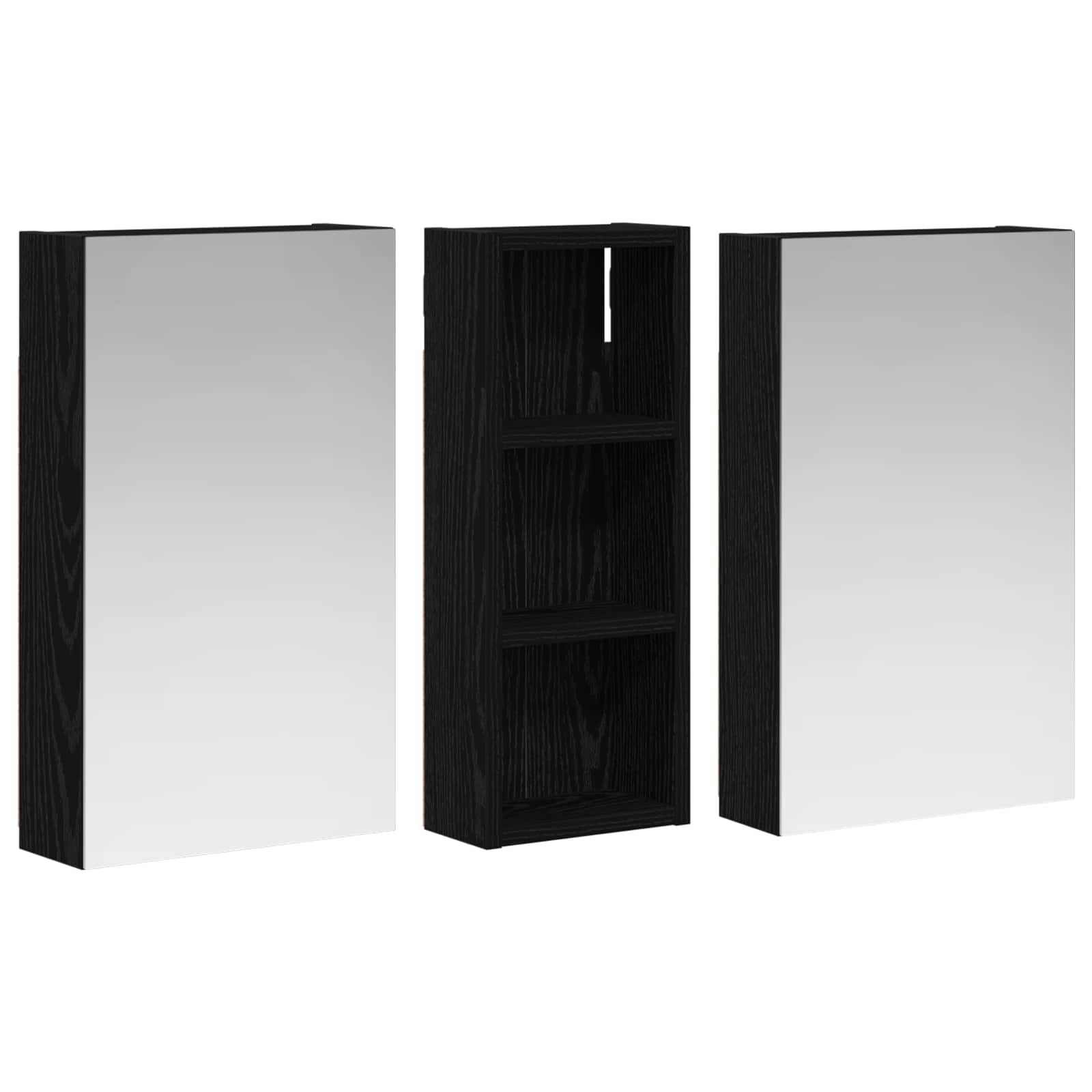 Set di Armadi da Bagno con lo scaffale 3 pcs 80 x 10,5 x 50 cm | homemem39