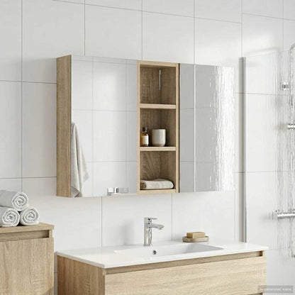 Set di Armadi da Bagno con lo scaffale 3 pcs 80 x 10,5 x 50 cm | homemem39
