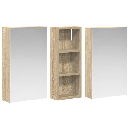 Set di Armadi da Bagno con lo scaffale 3 pcs 80 x 10,5 x 50 cm | homemem39
