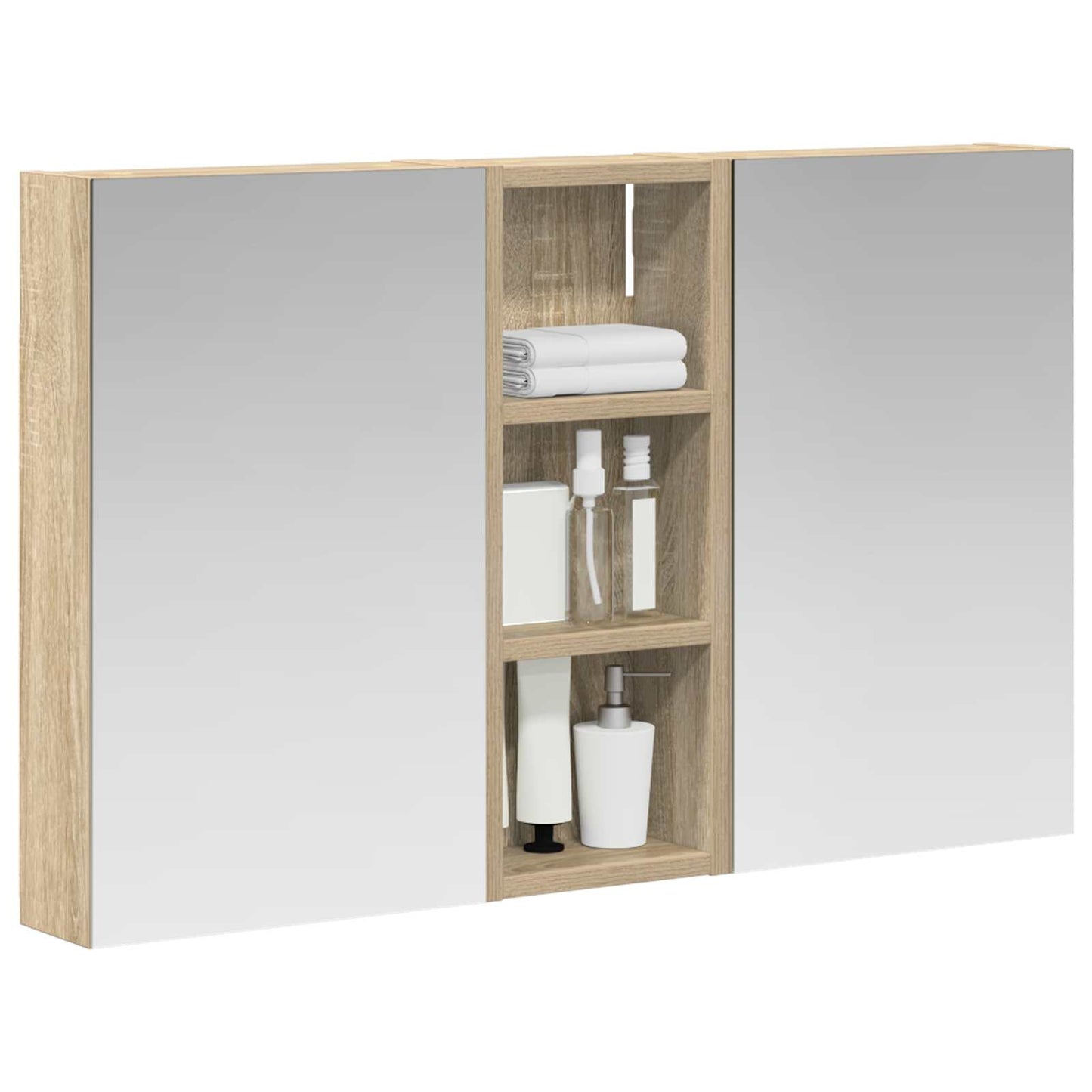 Set di Armadi da Bagno con lo scaffale 3 pcs 80 x 10,5 x 50 cm