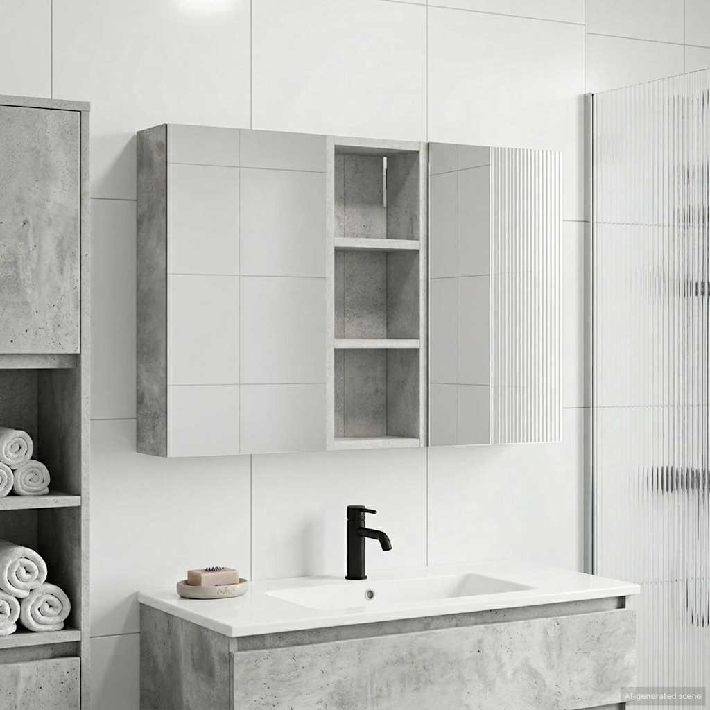 Set di Armadi da Bagno con lo scaffale 3 pcs 80 x 10,5 x 50 cm | homemem39