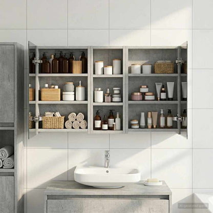 Set di Armadi da Bagno con lo scaffale 3 pcs 80 x 10,5 x 50 cm | homemem39