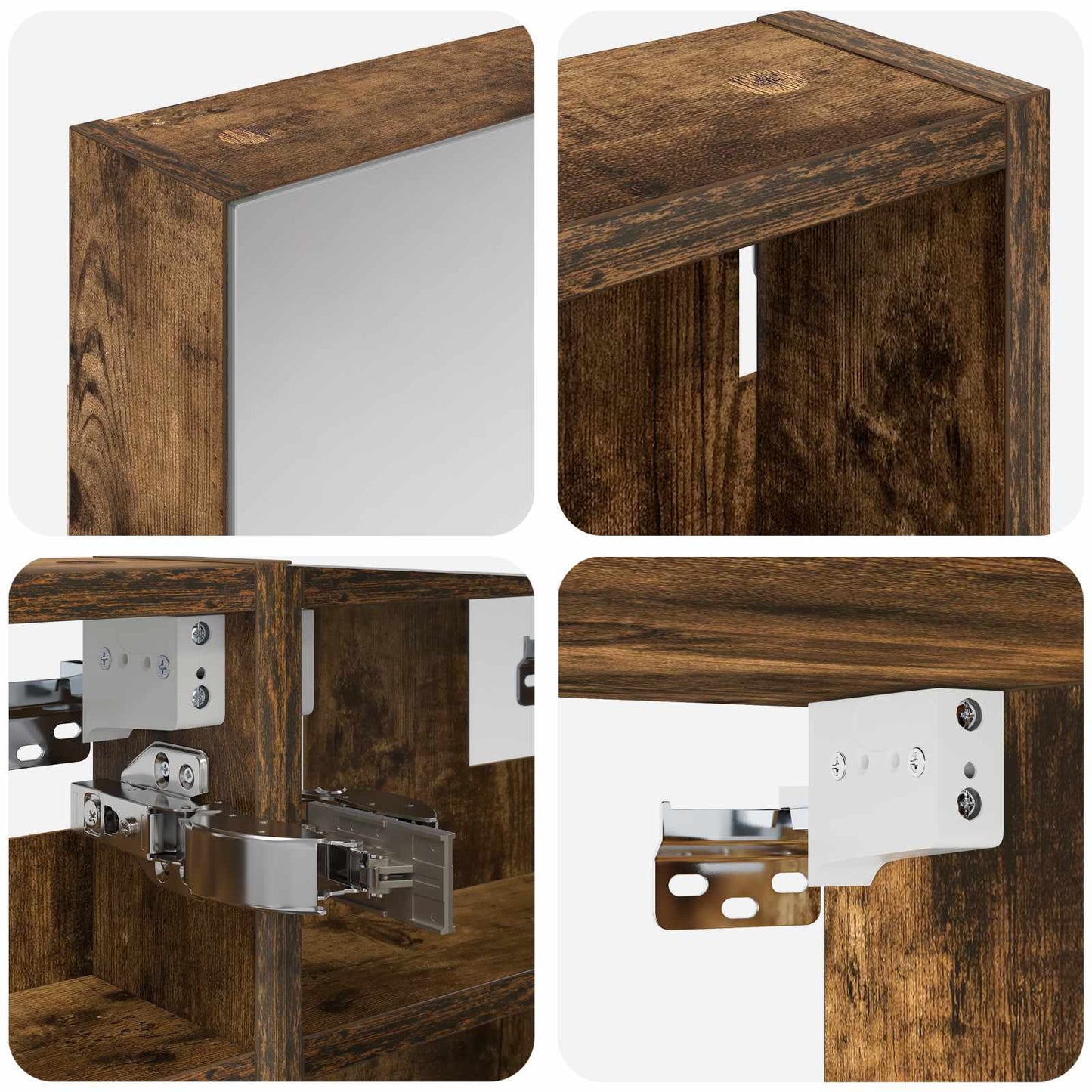 Set di Armadi da Bagno con lo scaffale 3 pcs 80 x 10,5 x 50 cm | homemem39