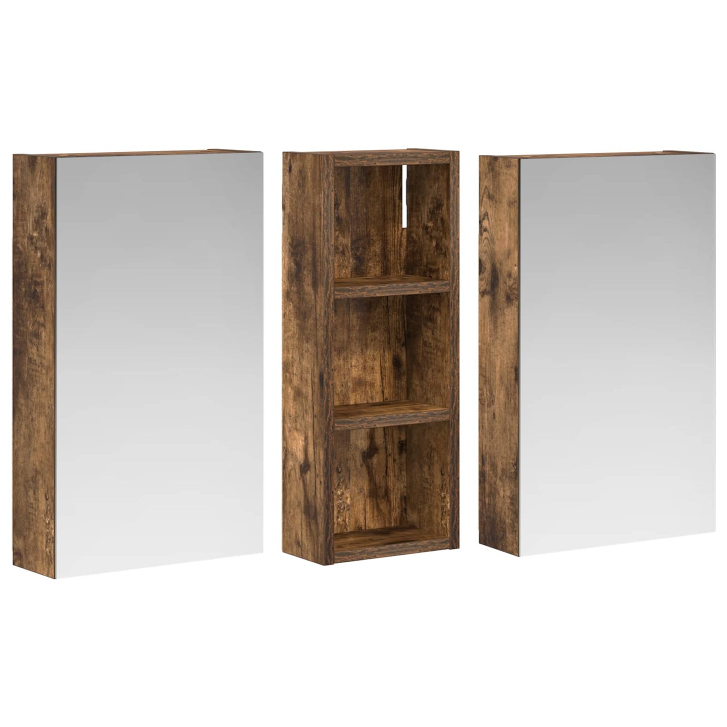 Set di Armadi da Bagno con lo scaffale 3 pcs 80 x 10,5 x 50 cm | homemem39