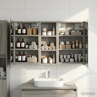 Set di Armadi da Bagno con lo scaffale 3 pcs 80 x 10,5 x 50 cm | homemem39