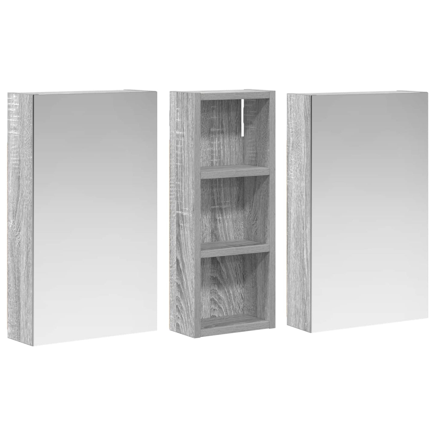Set di Armadi da Bagno con lo scaffale 3 pcs 80 x 10,5 x 50 cm