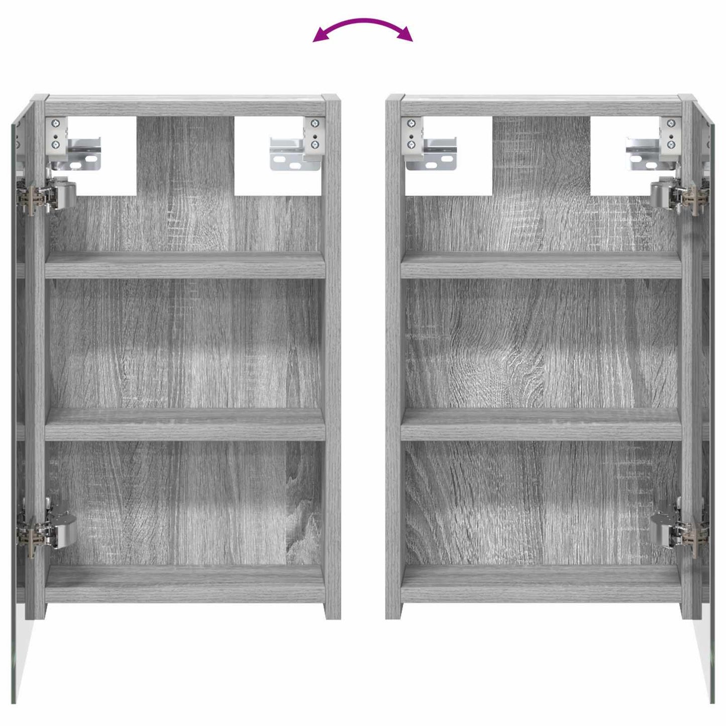 Set di Armadi da Bagno con lo scaffale 3 pcs 80 x 10,5 x 50 cm