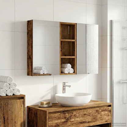 Set di Armadi da Bagno con lo scaffale 3 pcs 80 x 10,5 x 50 cm | homemem39
