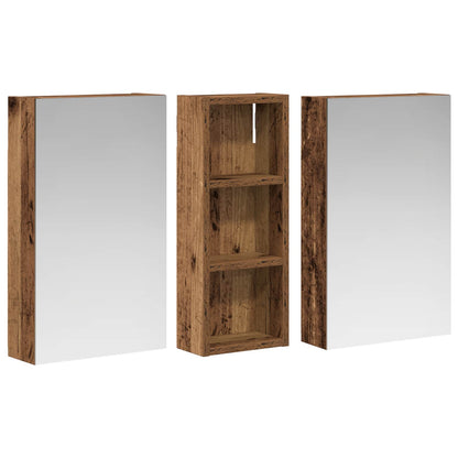 Set di Armadi da Bagno con lo scaffale 3 pcs 80 x 10,5 x 50 cm | homemem39