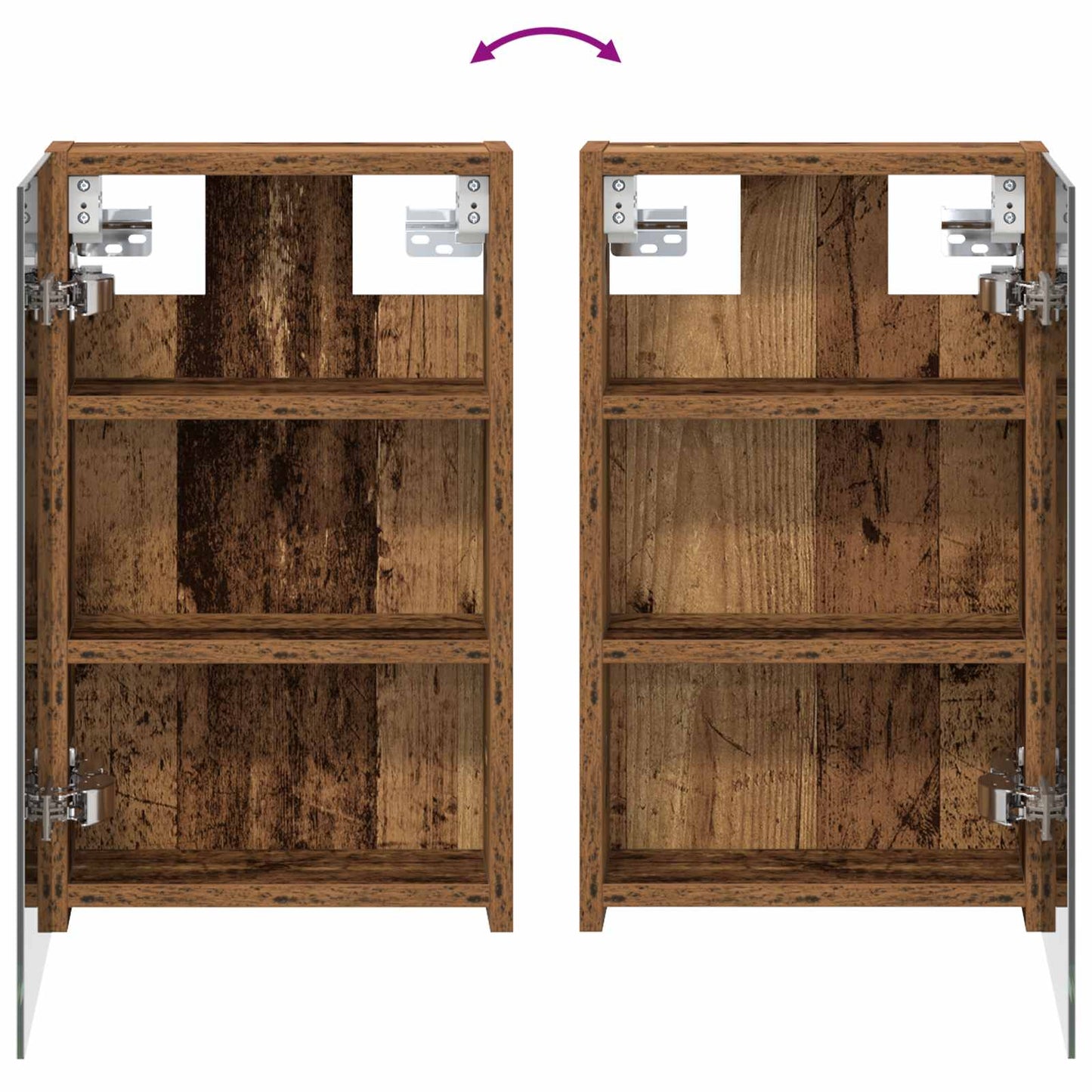 Set di Armadi da Bagno con lo scaffale 3 pcs 80 x 10,5 x 50 cm