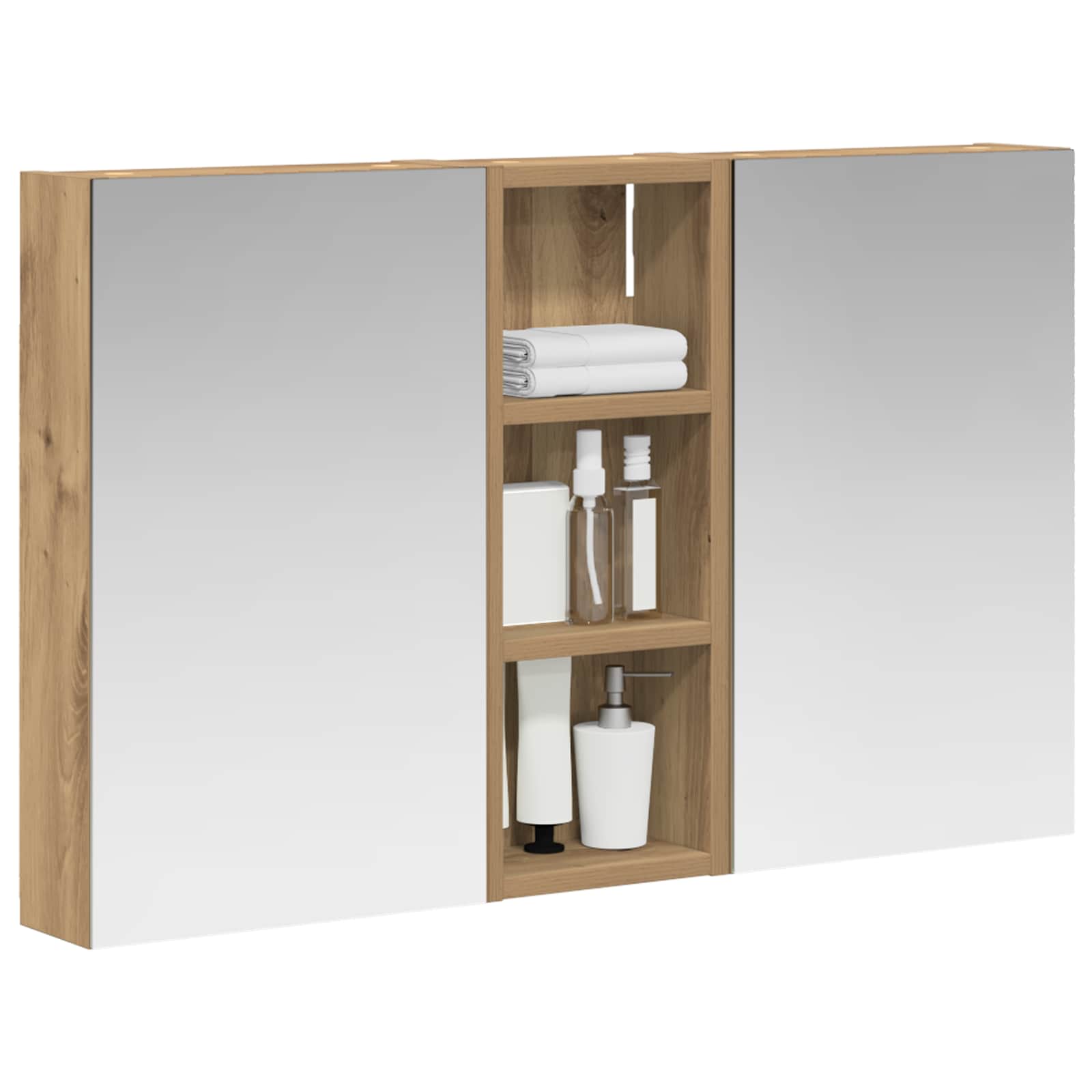 Set di Armadi da Bagno con lo scaffale 3 pcs 80 x 10,5 x 50 cm | homemem39