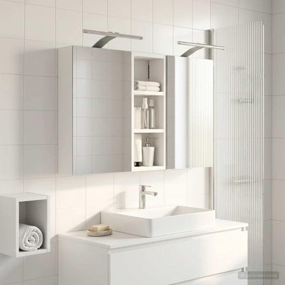 Set di Armadi da Bagno con lo scaffale 3 pcs 80 x 10,5 x 50 cm | homemem39