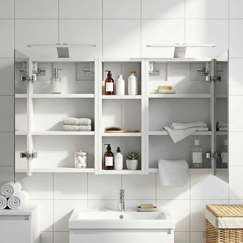 Set di Armadi da Bagno con lo scaffale 3 pcs 80 x 10,5 x 50 cm | homemem39