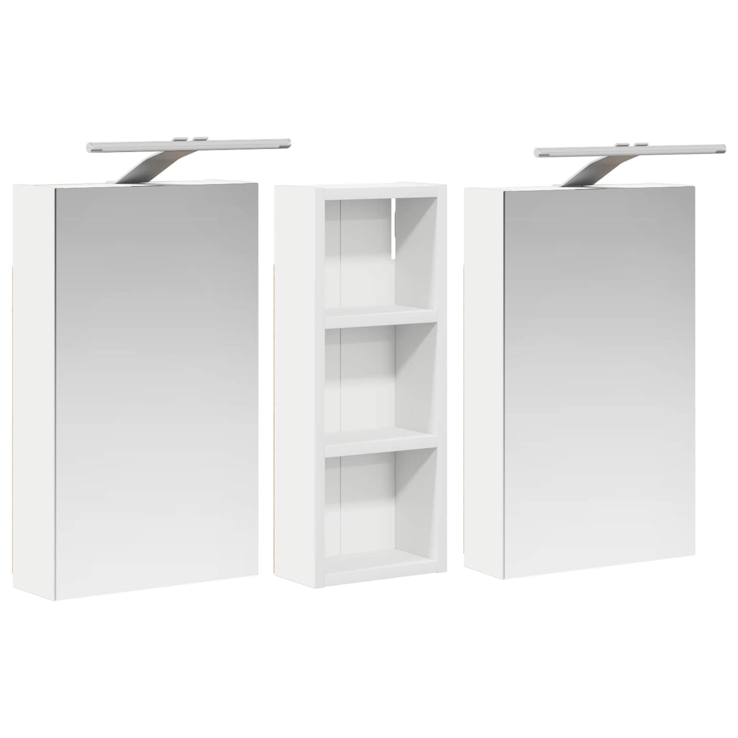 Set di Armadi da Bagno con lo scaffale 3 pcs 80 x 10,5 x 50 cm | homemem39